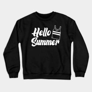 hello summer for travel beach and surfing Crewneck Sweatshirt